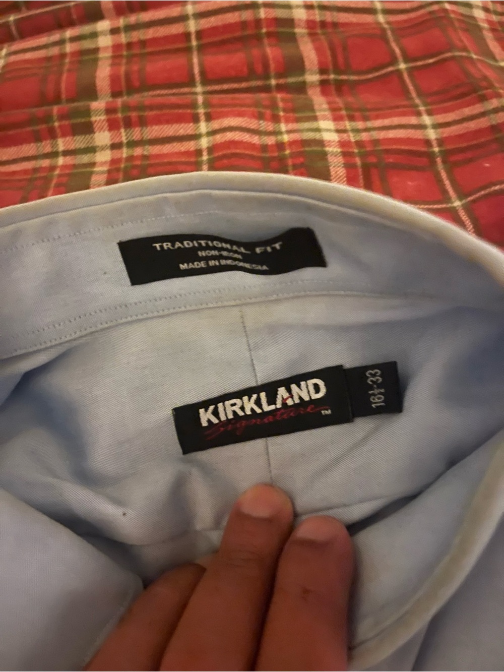 Kirkland Signature Light Blue Men's Dress Shirt - Traditional Fit